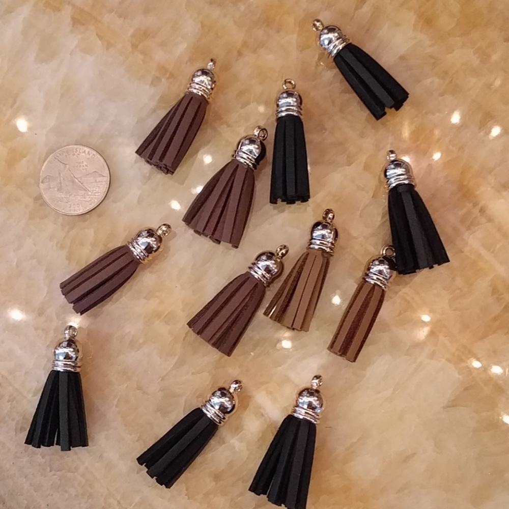 CRAFTY SUPPLIES! Vegan Leather Tassles